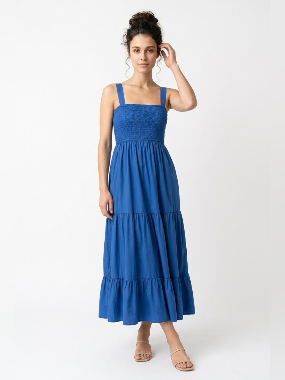 Zara voluminous tiered maxi dress
